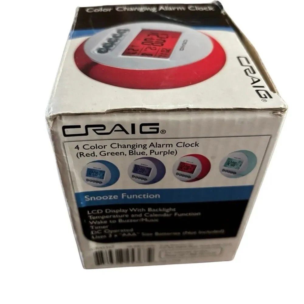 Craig Color Changing Alarm Clock *New*